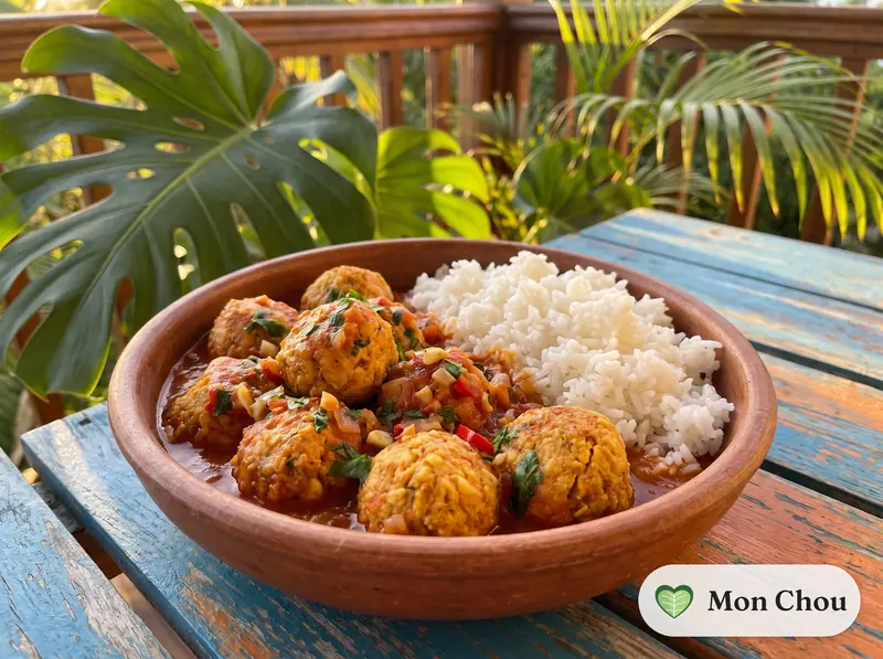 Boulettes de poisson à la sénégalaise et riz