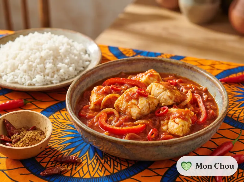 Fish stew nigérian et riz