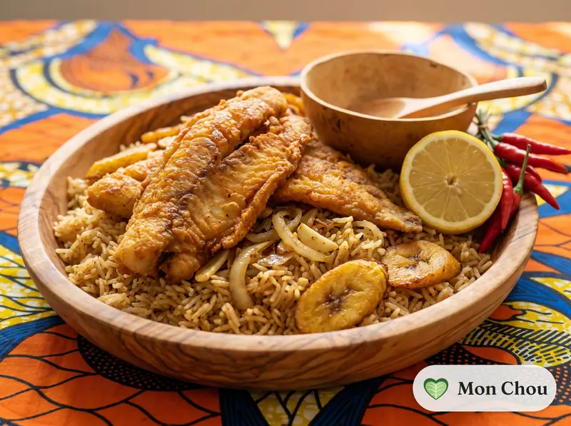 Kalluun, poisson frit à la somalienne et riz