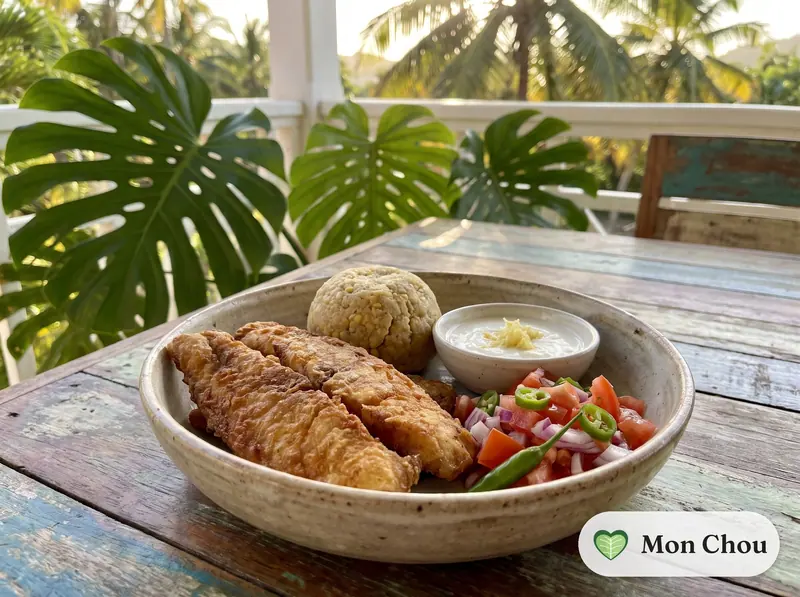 Kenkey et poisson frit