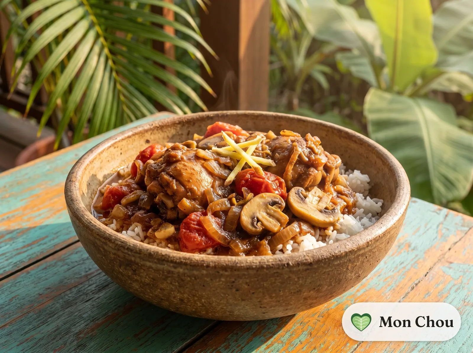 Luwombo de poulet et riz