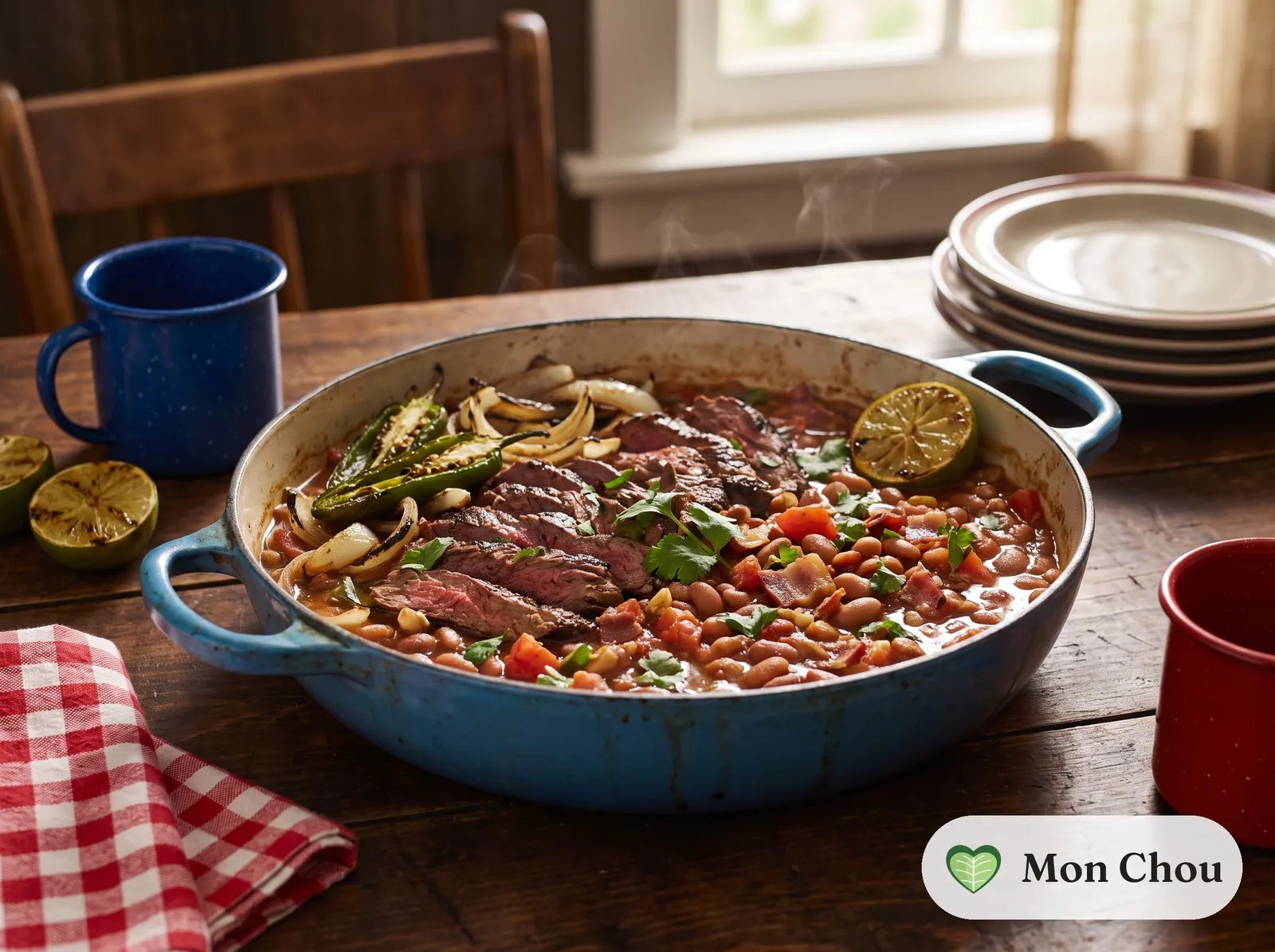 Carne asada et frijoles charros