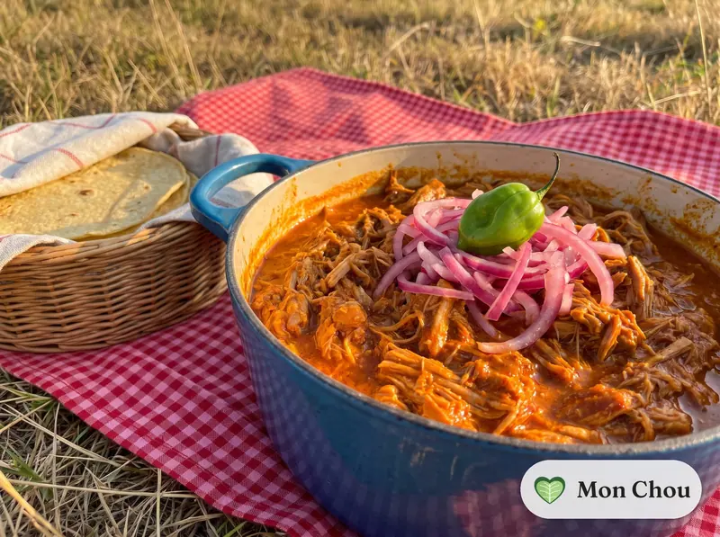 Cochinita pibil et oignons rouges marinés