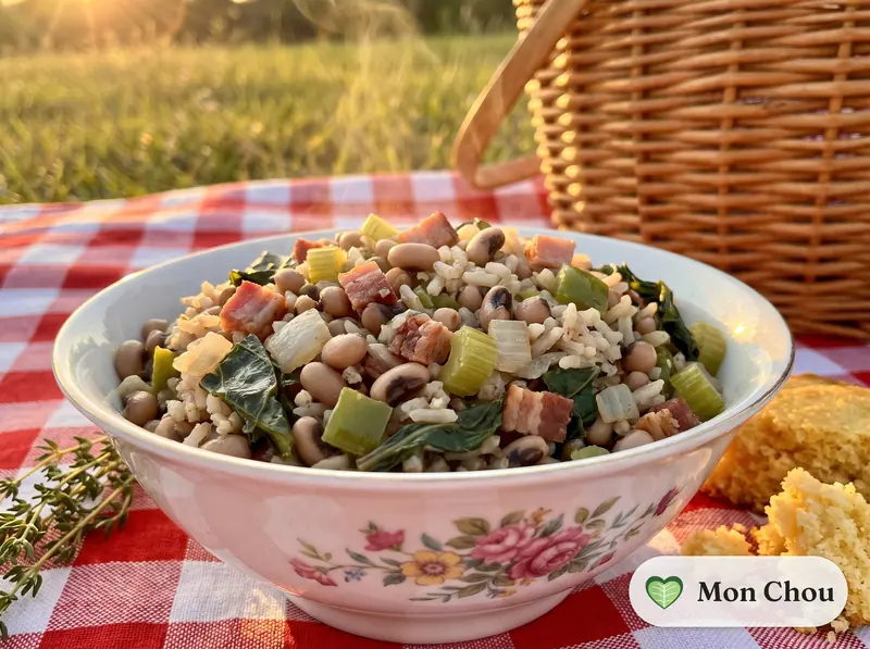 Hoppin&rsquo; John aux haricots à œil noir et riz