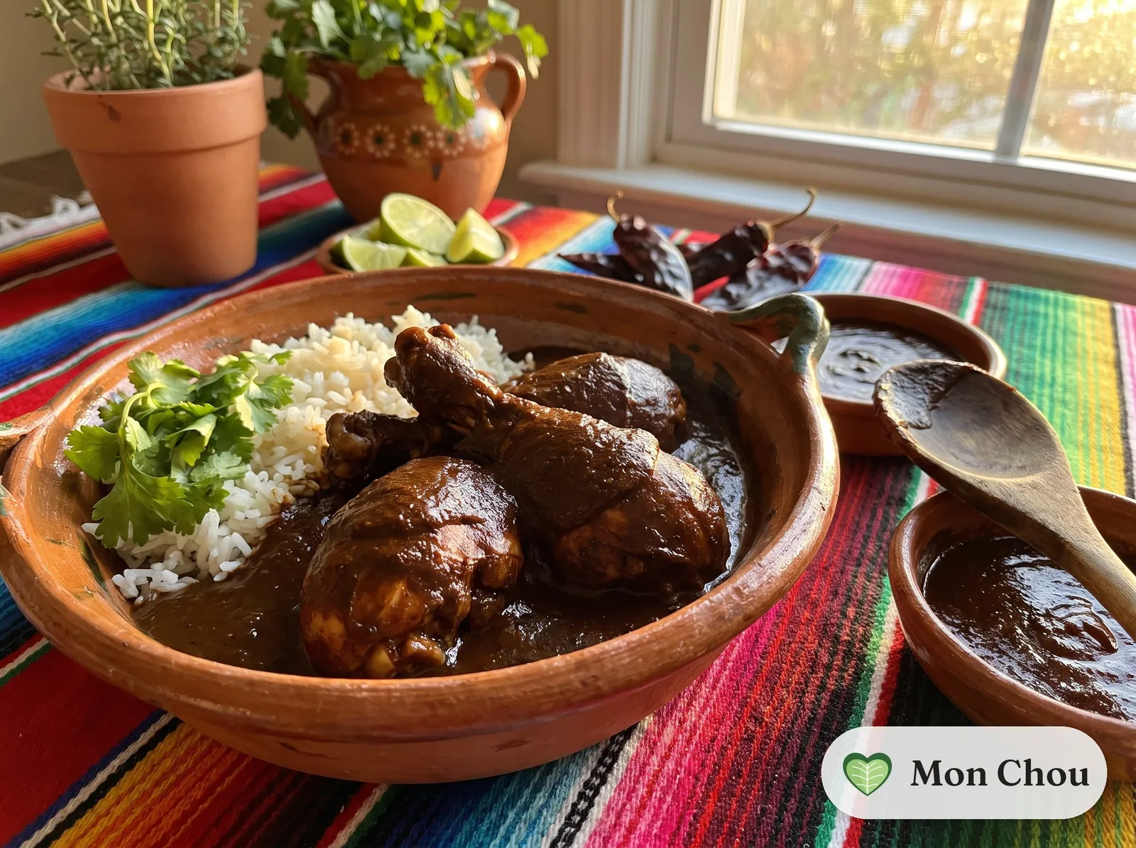 Mole poblano au poulet et riz