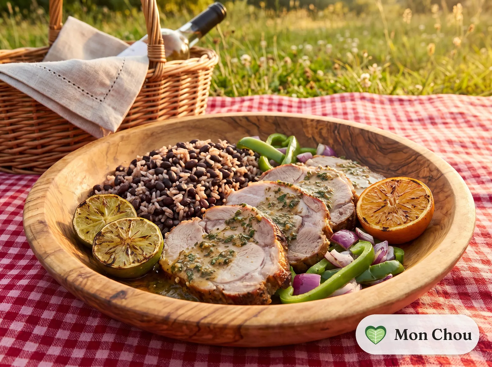 Kubanischer Mojo Schweinebraten mit Moros y Cristianos