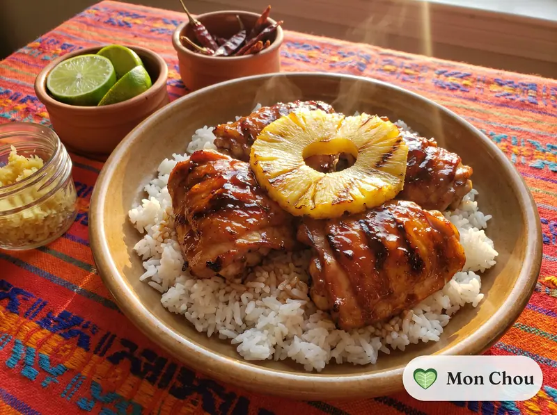 Huli huli chicken and rice