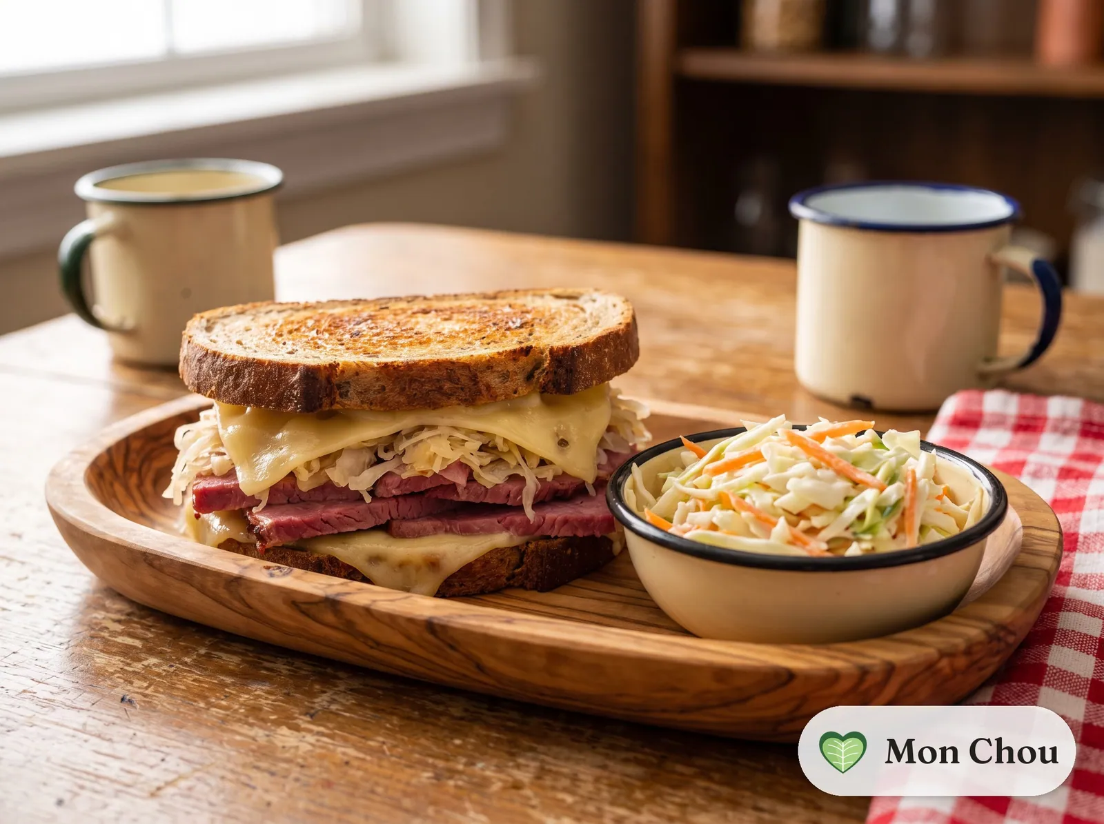 Reuben sandwich et salade de chou