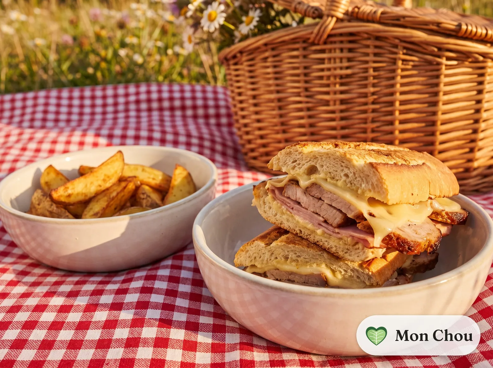 Kubanisches Sandwich mit Ofenpommes