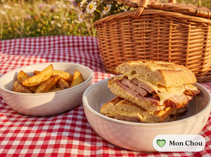 Sandwich cubain et frites au four
