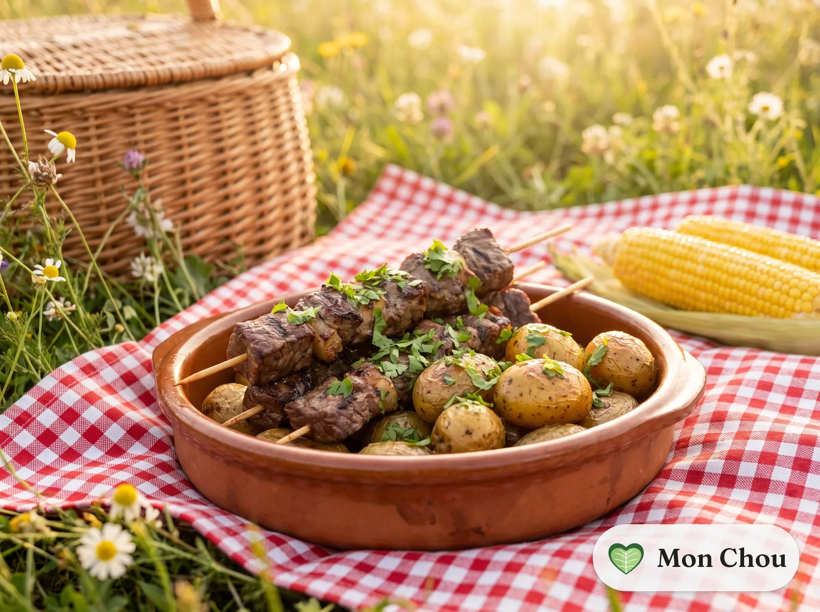 Anticuchos de bœuf et pommes de terre