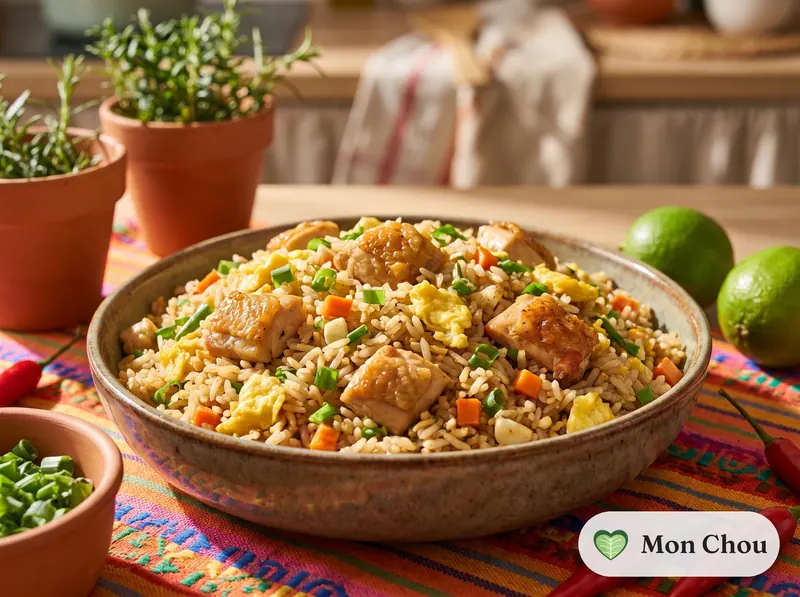 Arroz chaufa au poulet