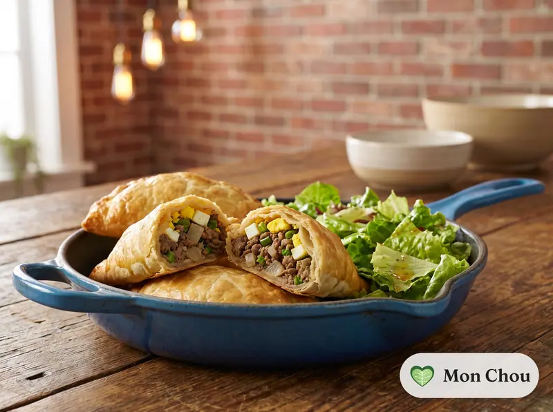 Empanadas de bœuf et salade