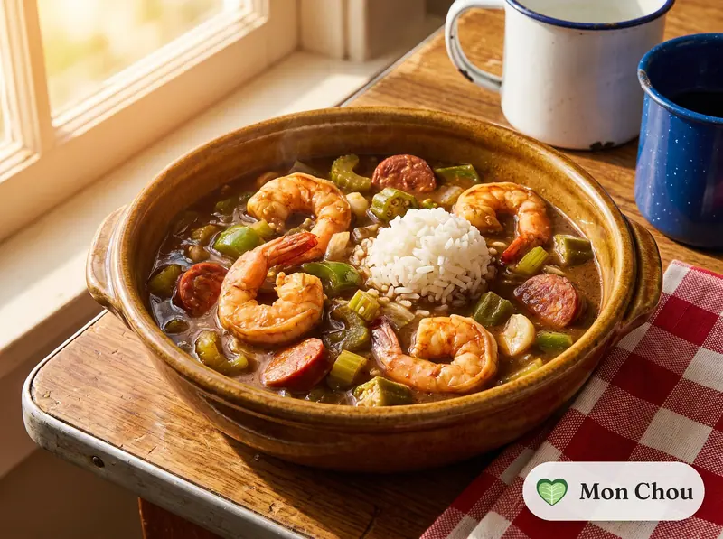 Gumbo aux crevettes et riz