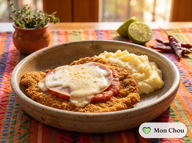 Milanesa napolitana et purée