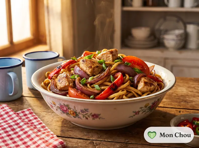 Tallarín saltado au poulet