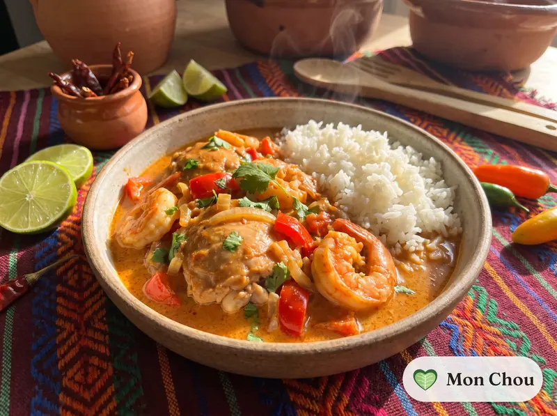 Xinxim de poulet et riz