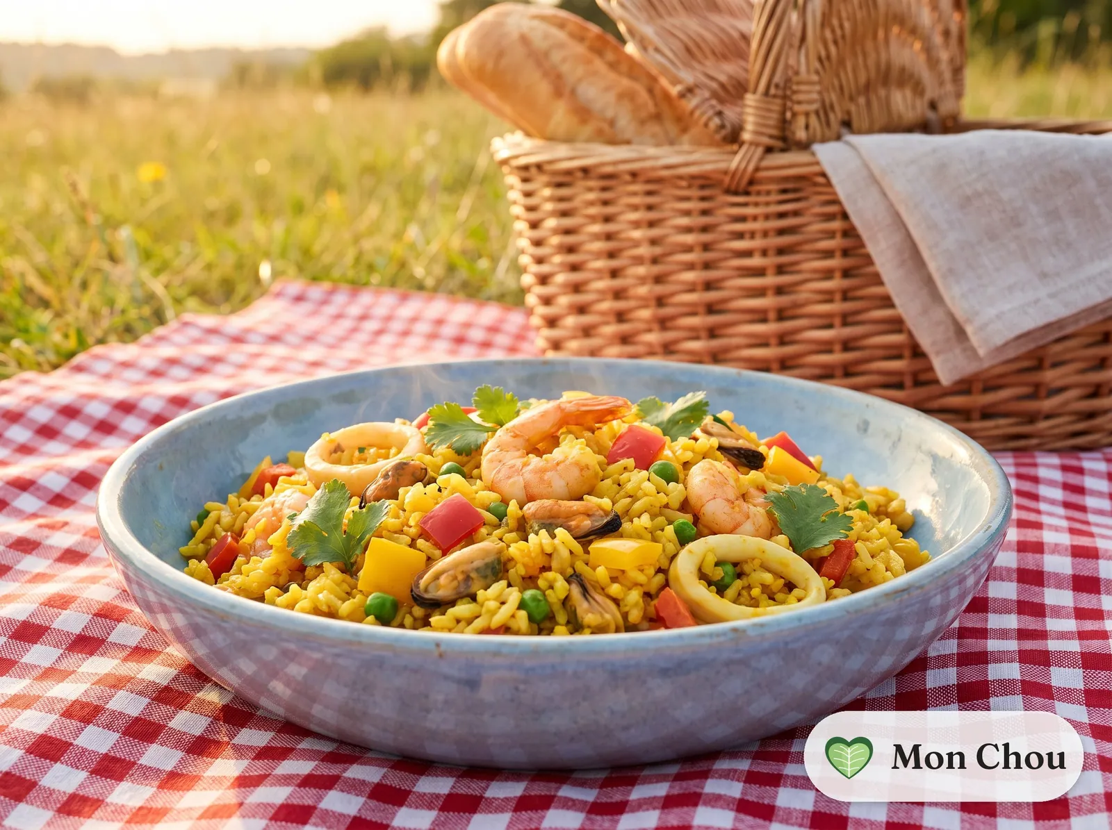 Arroz con mariscos (Peruvian seafood rice)