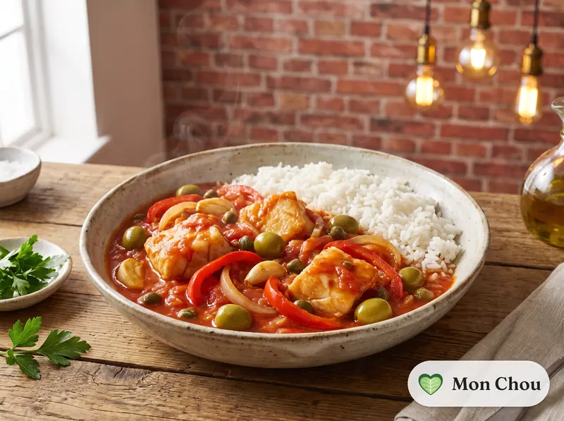 Bacalao guisado et riz