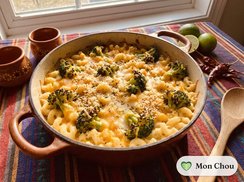 Macaroni au fromage et brocolis