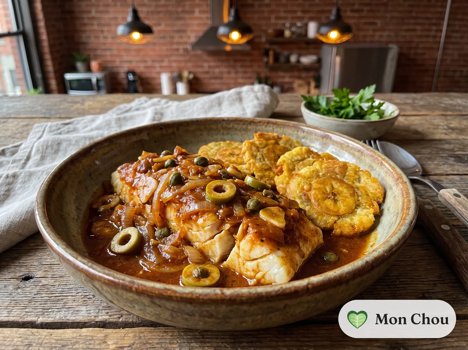 Mojo isleño de poisson et tostones