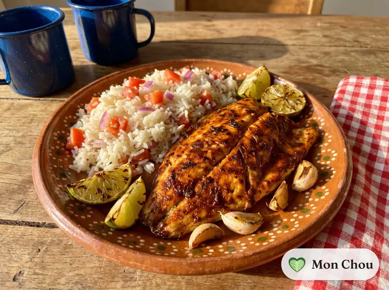 Poisson zarandeado et riz