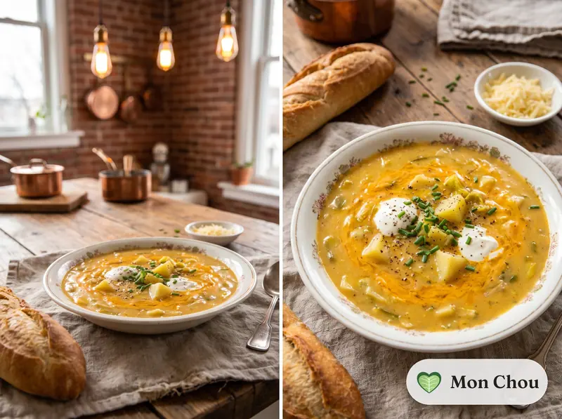 Soupe de pommes de terre au cheddar