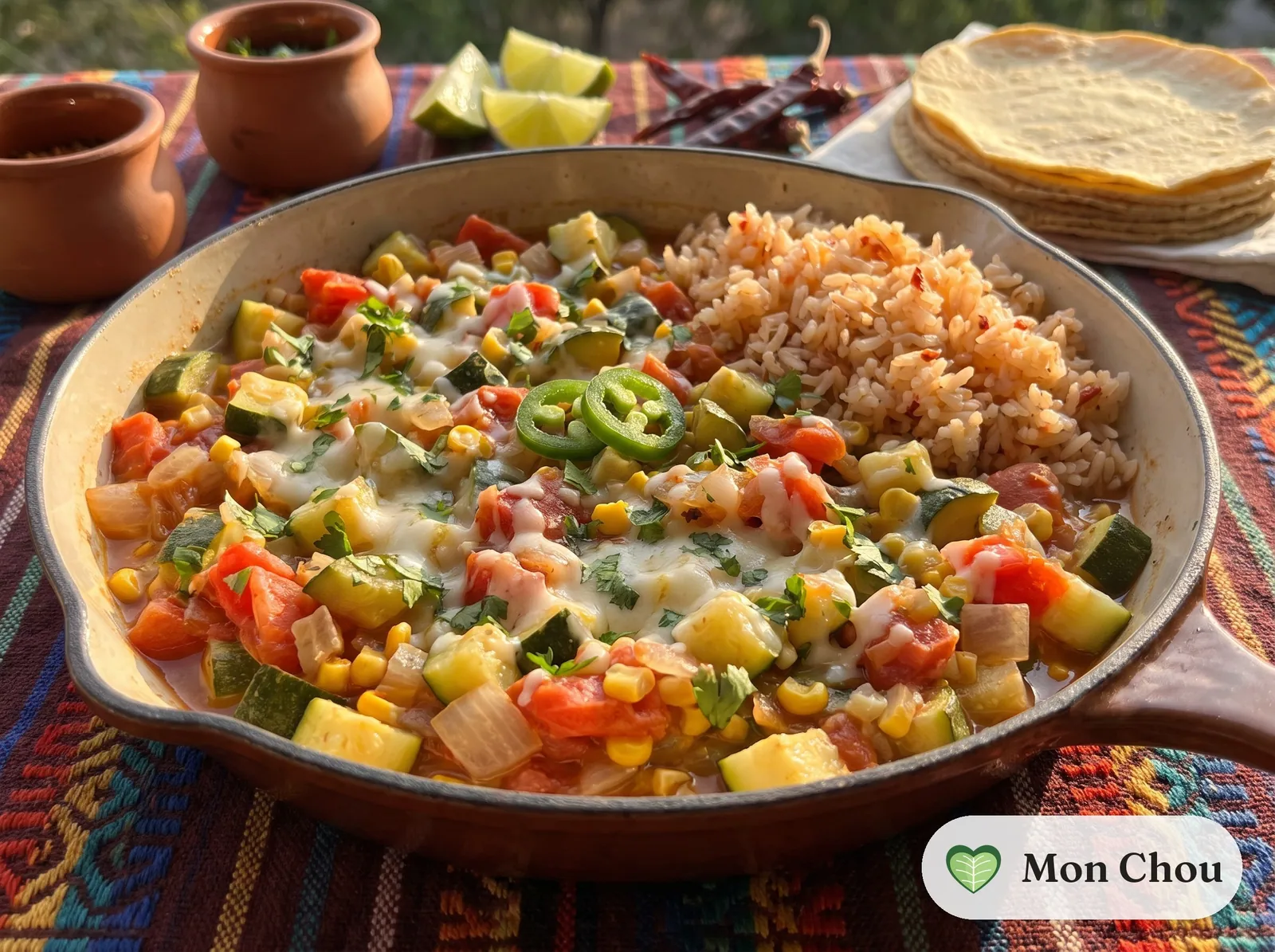 Mexican calabacitas with rice