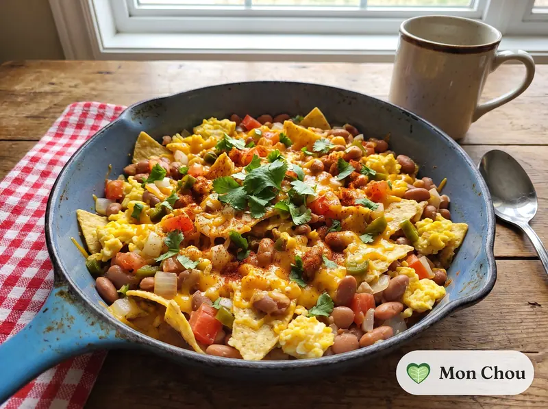 Migas tex-mex et haricots