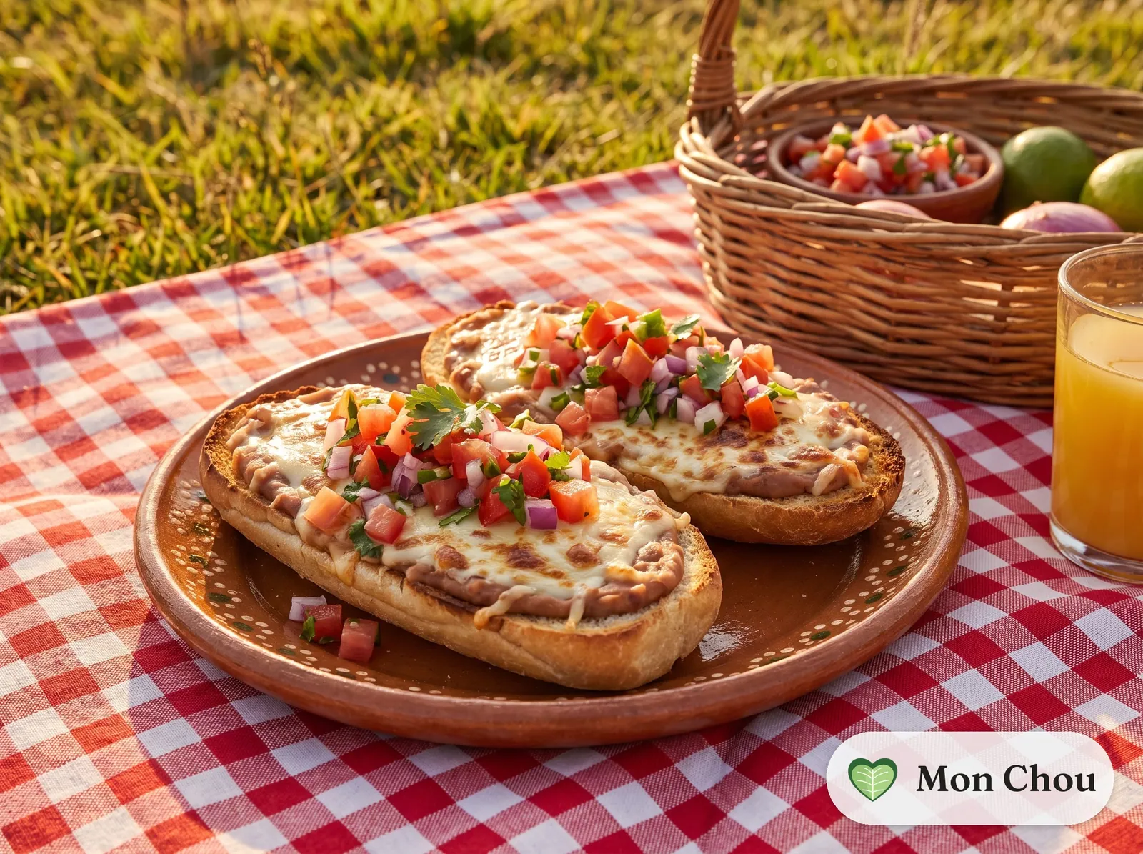 Molletes et pico de gallo