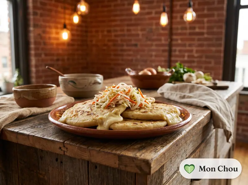 Pupusas au fromage et curtido