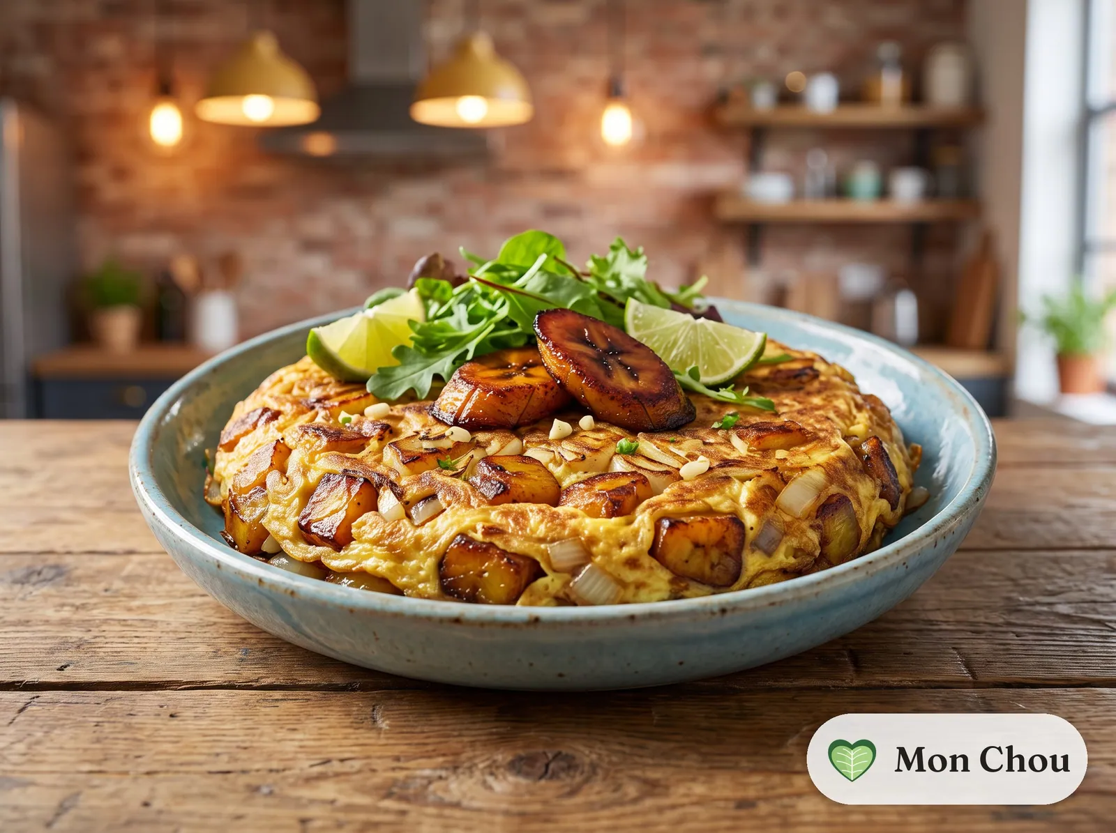 Cuban style plantain tortilla