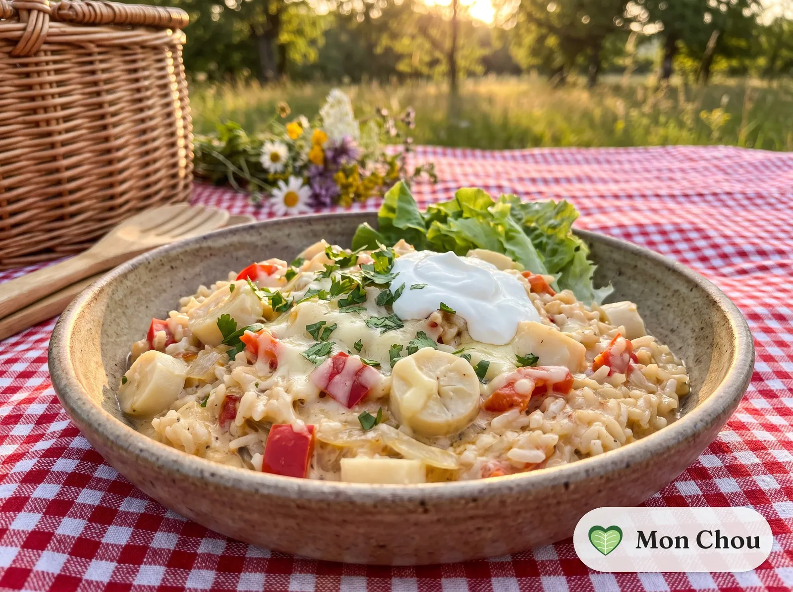 Arroz con palmito (überbackener Reis mit Palmherzen)
