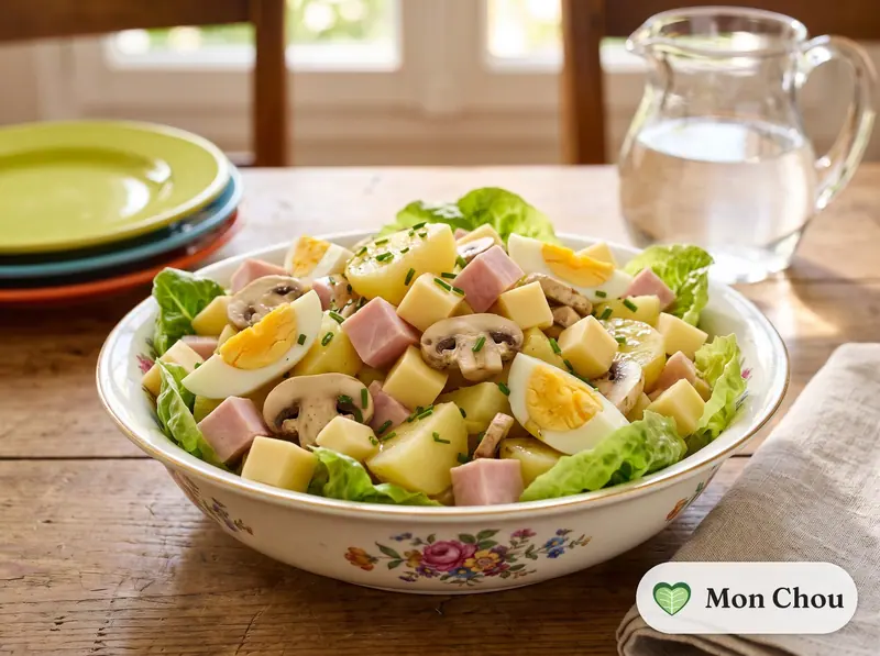 Salade parisienne au jambon et emmental