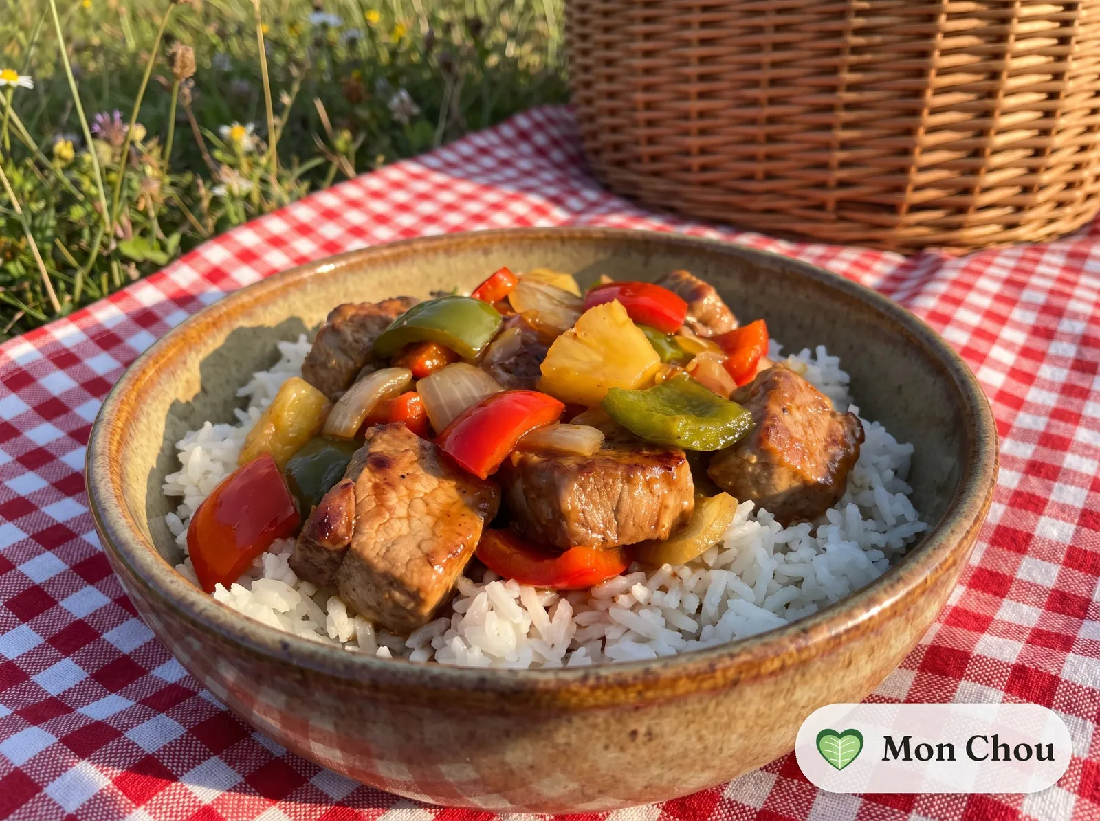 Sauté de porc à l&rsquo;ananas et riz