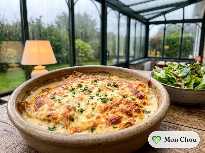 Crêpes aux fruits de mer gratinées