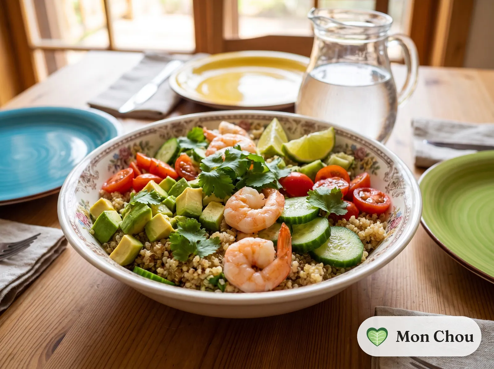 Salade de quinoa aux crevettes et avocat