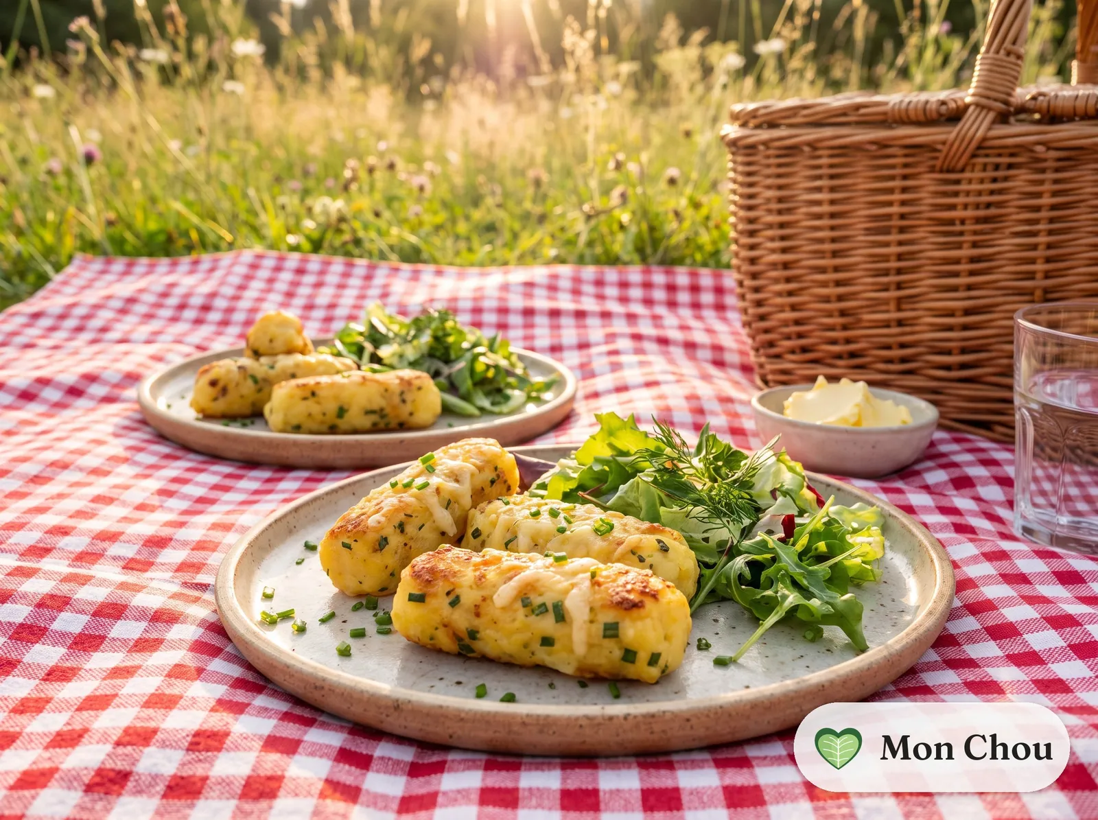 Croquettes de purée et salade