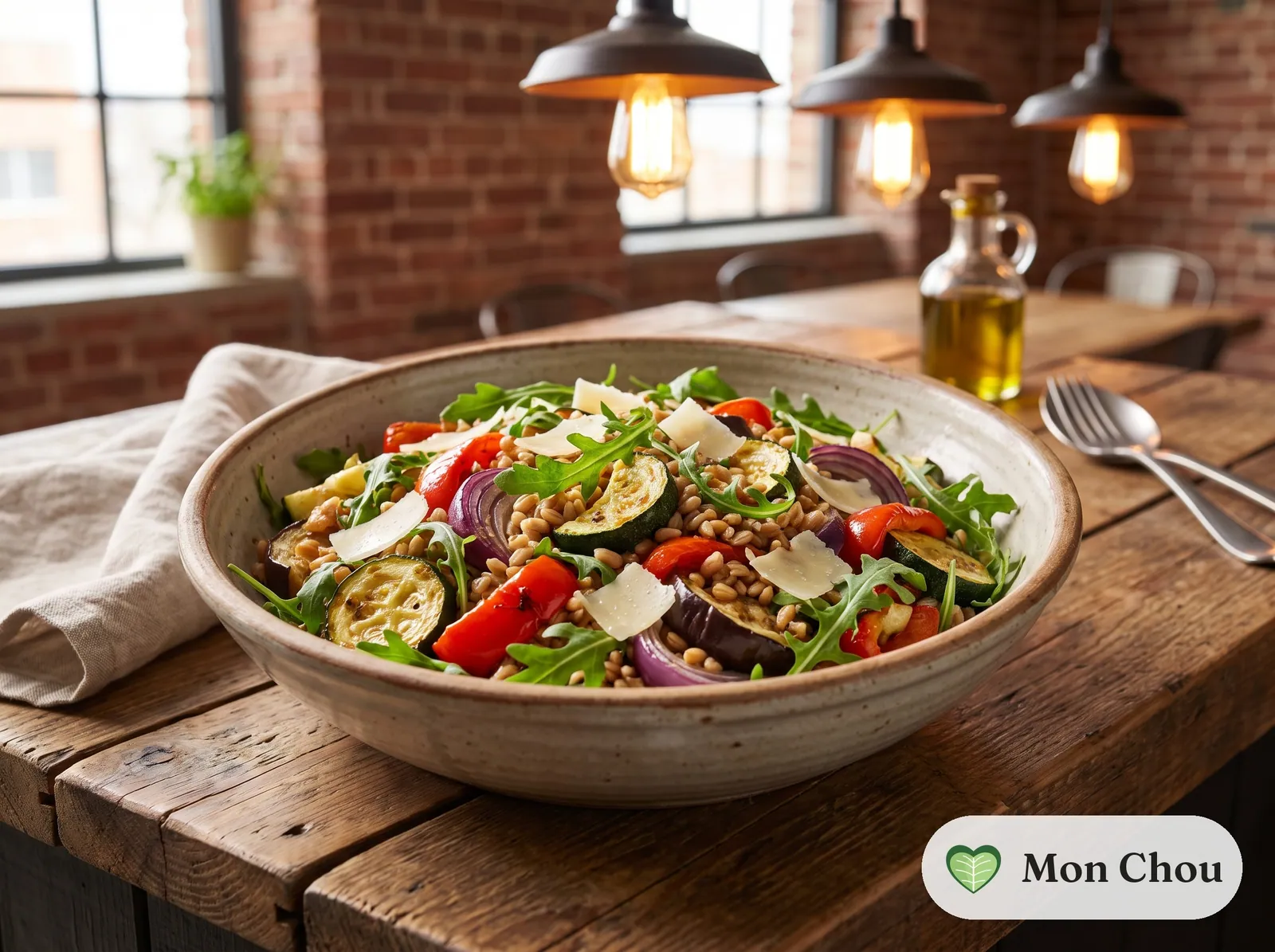Salade d&rsquo;épeautre aux légumes rôtis