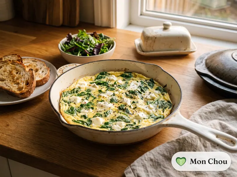 Omelette aux épinards et feta