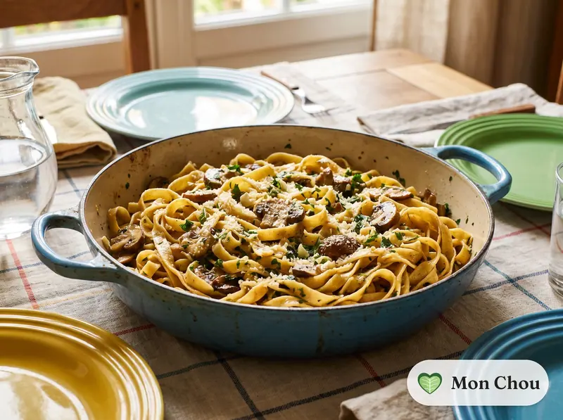 Tagliatelles aux champignons et persillade