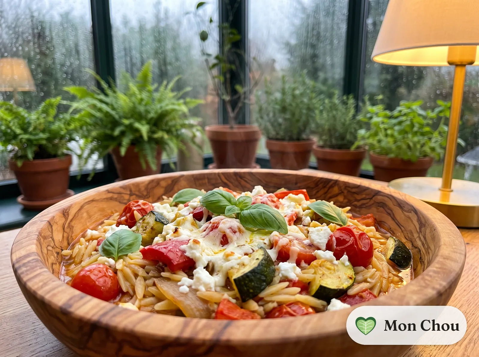 Orzo mit Sommergemüse und Feta