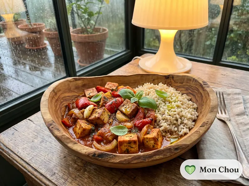 Tofu à la provençale et riz