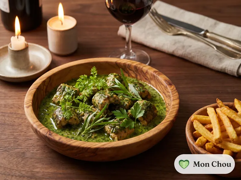 Anguilles au vert et frites