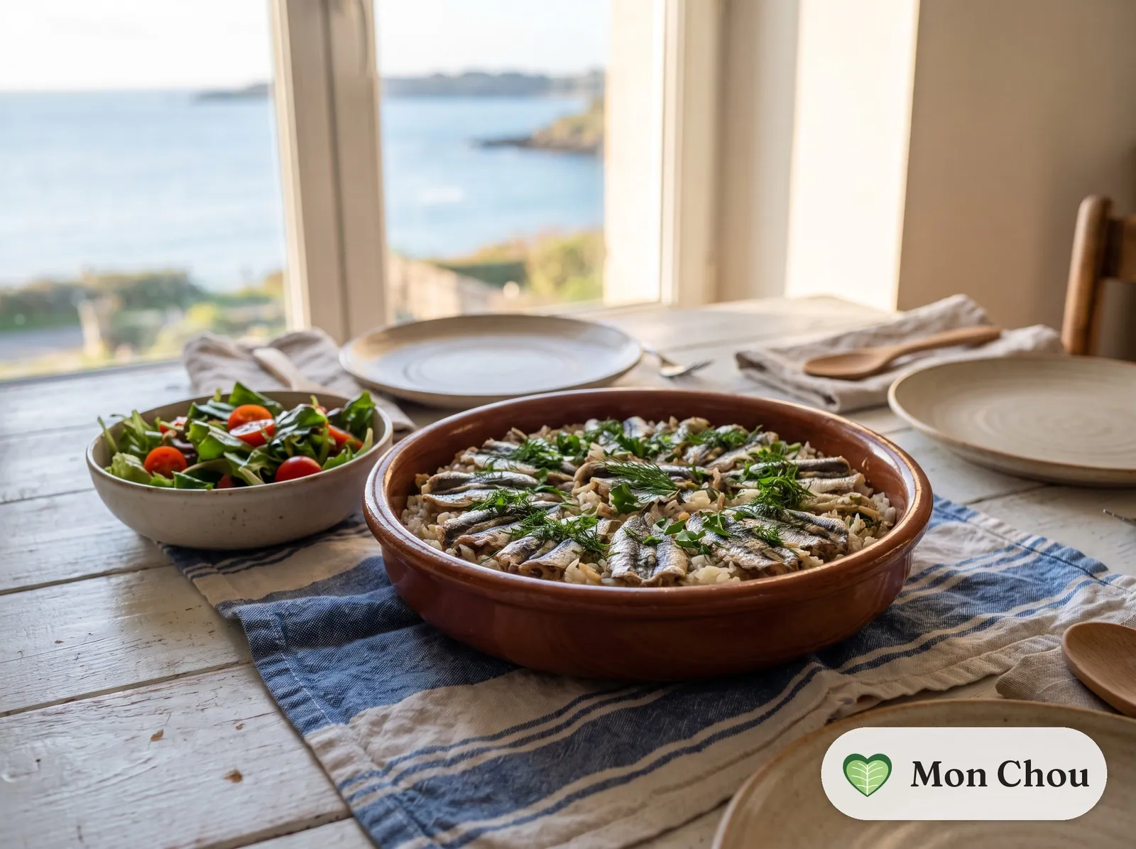 Hamsili pilav et salade