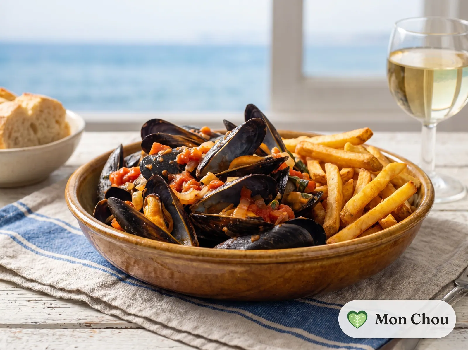Moules à la provençale et frites