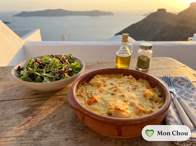 Bacalhau espiritual et salade