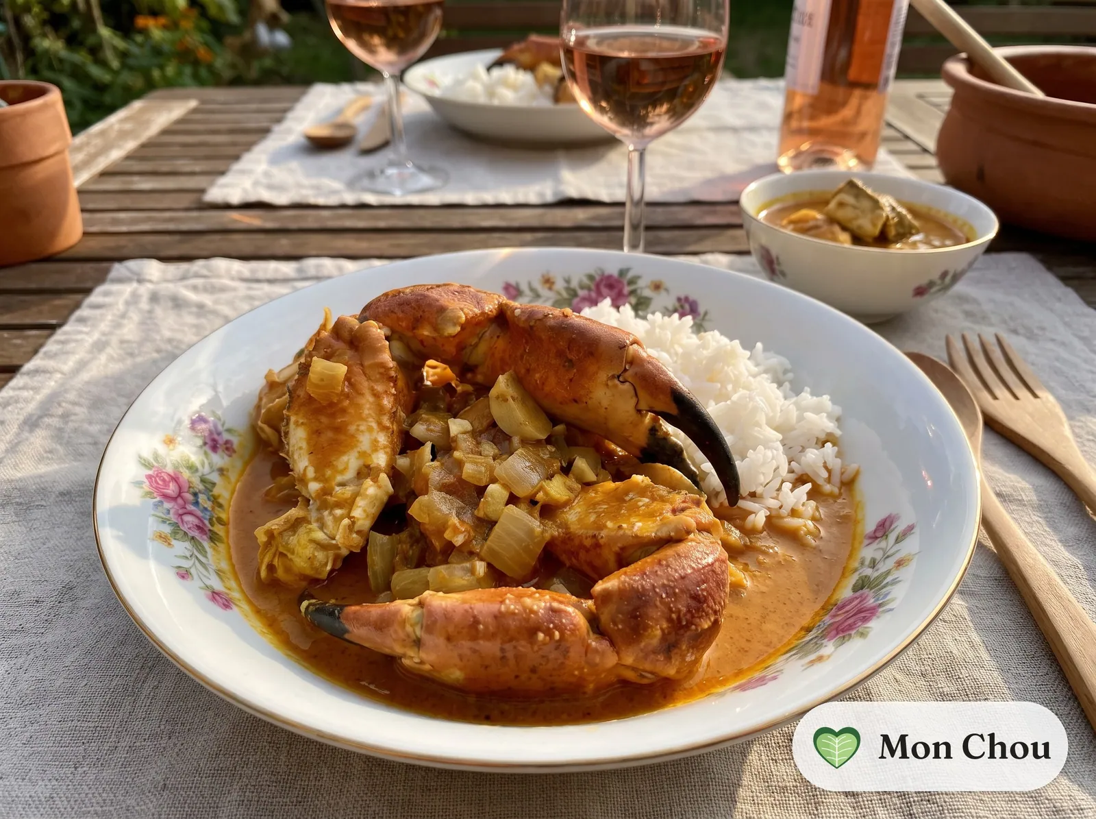 Curry de crabe de Jaffna et riz