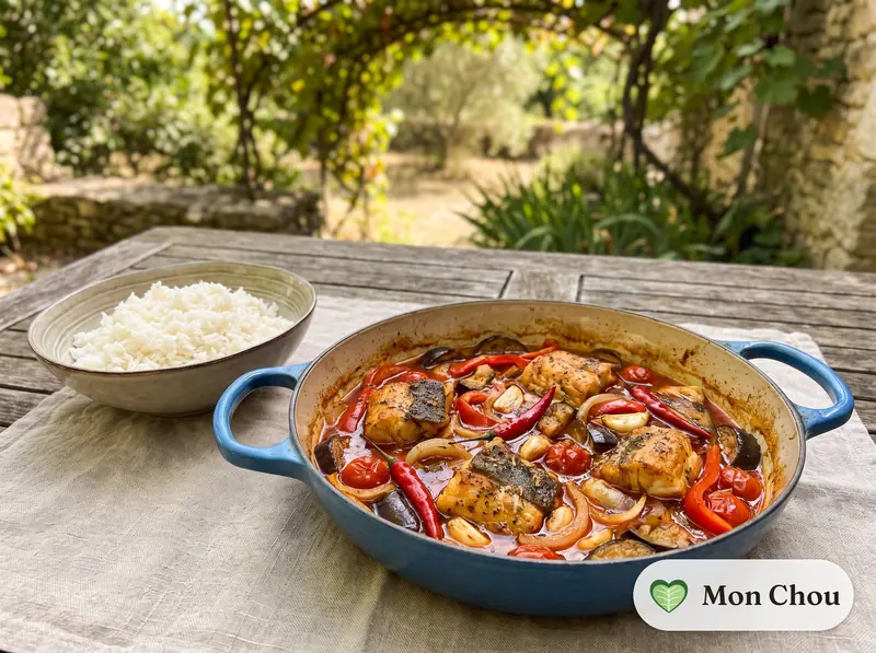 Fish moyo sauce with rice