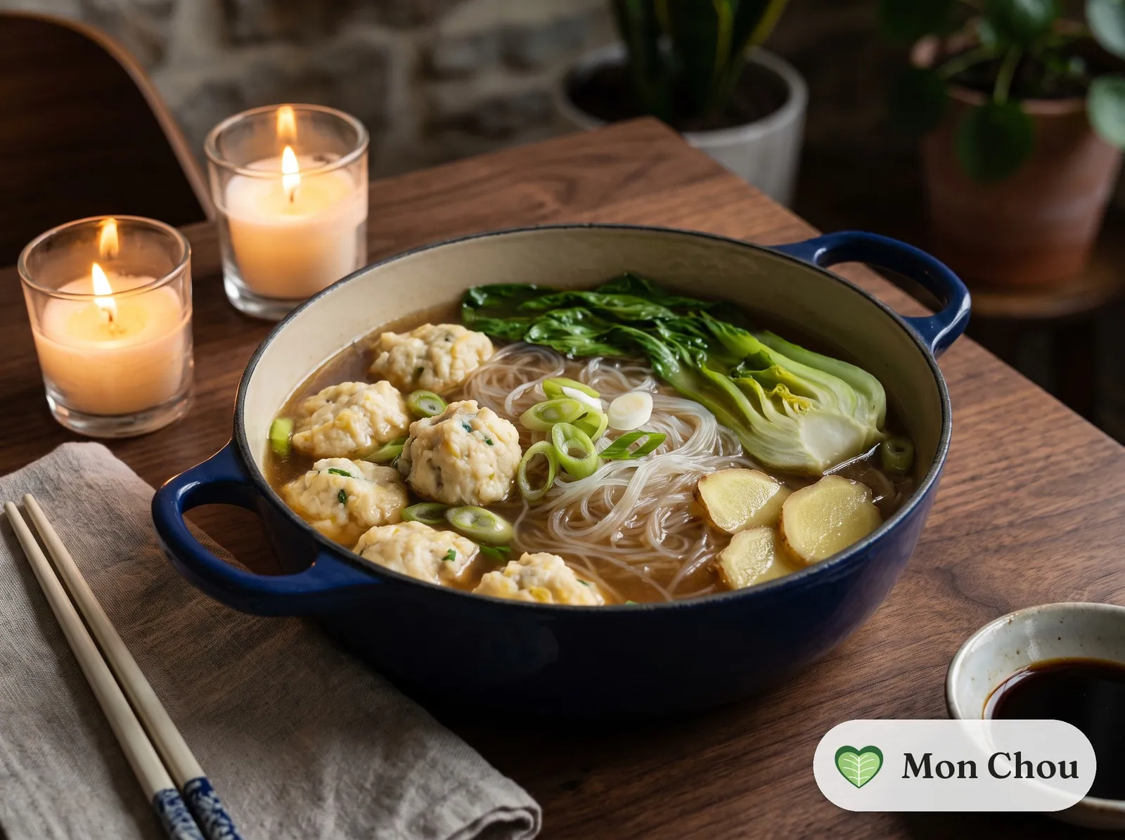 Fischbällchen Nudelsuppe